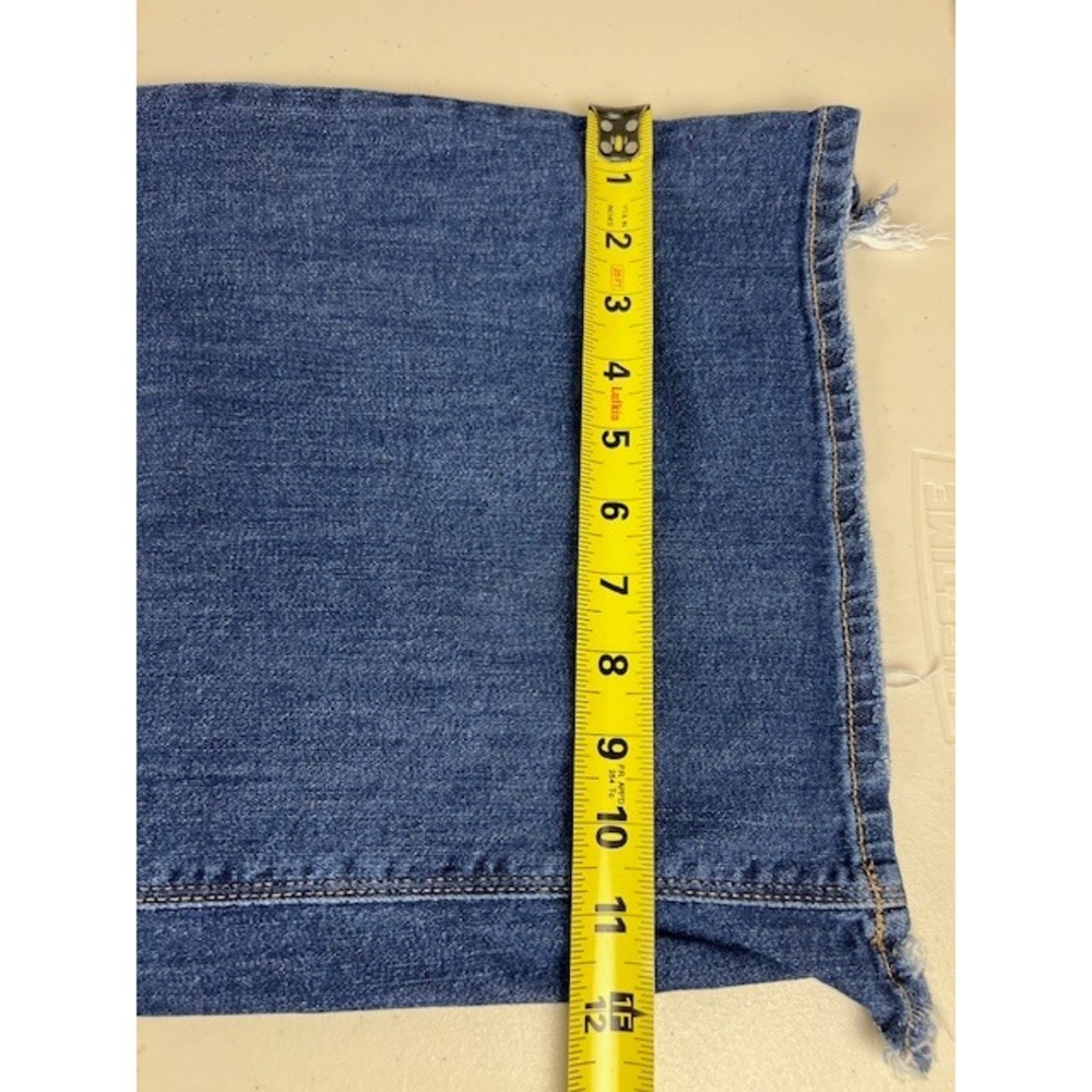 American Eagle Low-Rise Baggy Wide Leg Jeans Medium Wash Stretch 12 Long - Picture 11 of 14